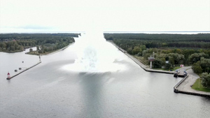 British Tallboy Bomb Explodes Underwater In Poland