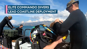 Elite commando divers, maritime logistic specialists on Exercise Austere Wolf in Albania