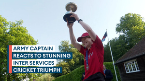 Army captain reacts to dominant women's cricket win