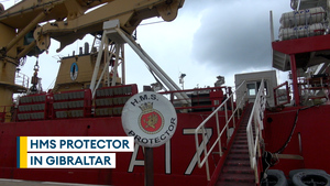 Navy's ice patrol ship docks in Gibraltar as she continues long journey home to the UK
