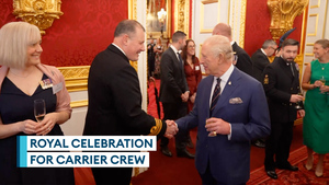 Crew of HMS Prince of Wales honoured with a royal reception following recent deployment  