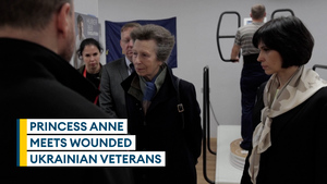 Princess Anne meets wounded veterans in Kyiv