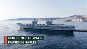 Ships of CSG25 anchored off coast of Naples for quick respite