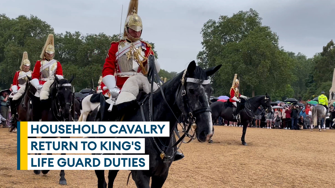 Who are the Household Cavalry and why are they trusted guardians of the  monarch?