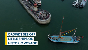 Crowds gather to wave off Little Ships as they sail for Dunkirk