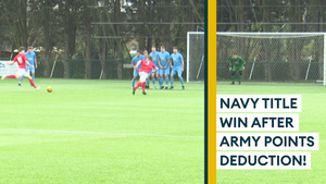 Navy football team win U23s title after Army deducted points