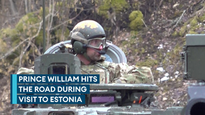 Prince William takes command of a Challenger 2