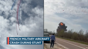 French military aircraft crash during stunt