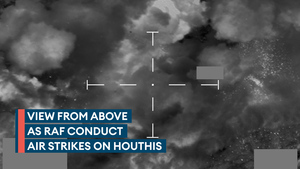Watch: RAF Typhoons strike Houthi militia targets