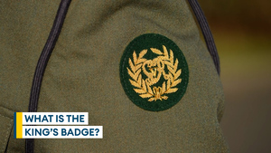 What is the Royal Marines' hard-won King's Badge?