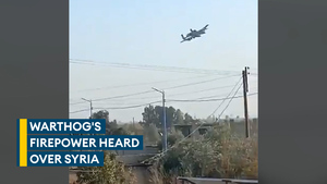 Warthog opens fire on militia target in Syria