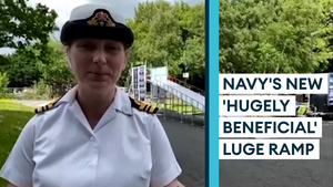 Royal Navy receives the UK's first luge training ramp