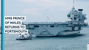 HMS Prince of Wales returns to Portsmouth after suffering 'significant' shaft damage