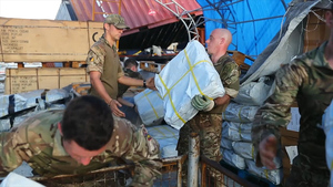 RFA Mounts Bay Delivers Aid To The Bahamas