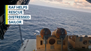 RAF goes to rescue of stricken yachtsman in Atlantic sea