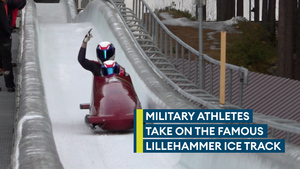 Daredevil athletes take on Lillehammer ice track
