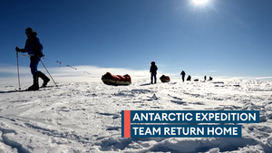 Antarctic expedition team made up of military personnel return from gruelling medical research challenge
