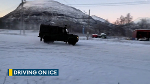 Commandos hit frozen Arctic roads during cold weather driver training