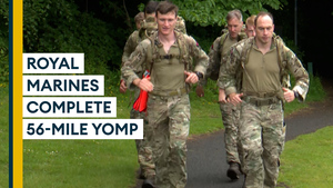 Marines mark Falklands War anniversary with a 56-mile yomp