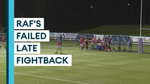 RAF rugby union team beaten despite late comeback attempt