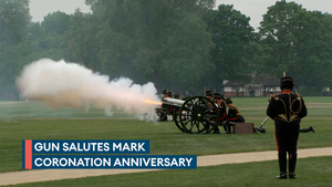 Royal gun salutes mark two-year anniversary of King's coronation 