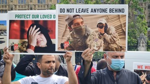 'Do Not Leave Anyone Behind': Veterans And Ex-Afghan Interpreters Protest