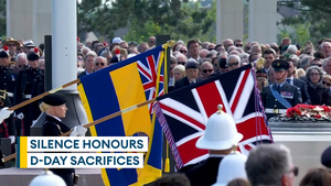 British Normandy Memorial falls silent for heroes of D-Day