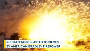 American-supplied Bradleys obliterate Russian T-90 battle tank