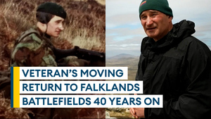 Veteran's moving return to Falklands Battlefields 40 years on