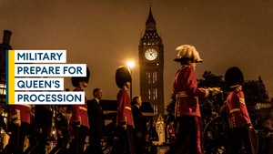 Military begin preparations for the Queen's coffin procession
