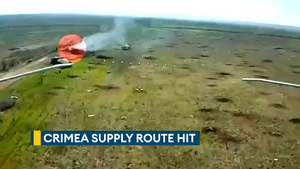 Ukrainian drones choke Russia's supply route to occupied Crimea
