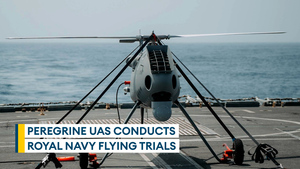 HMS Lancaster trials Peregrine drone in Gulf of Oman