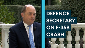 Defence Secretary: F-35B 'ditched in the sea shortly after takeoff from HMS Queen Elizabeth'