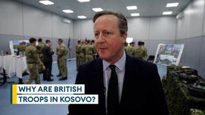 David Cameron thanks troops deployed on Nato's Kosovo peacekeeping mission