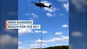 Royal Irish Regiment dangle from helicopter during special SPIES extraction