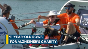 Navy veteran, 91, returns to water to raise money for charity 