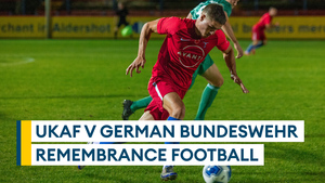 UKAF take on German Bundeswehr in Remembrance football double header