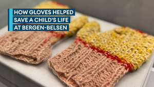 Child survivor’s gloves tell story of hope and rescue at Bergen-Belsen