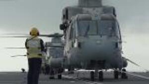 Merlin Helicopters Leave Britain To Join Flight Trials In US