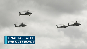Final farewell for the British Army's Apache Mk1 helicopter