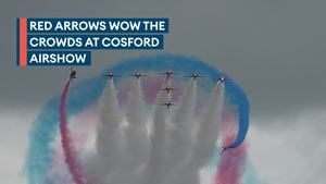 Red Arrows a crowd-pleaser at the RAF Cosford Air Show