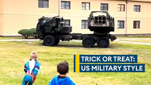 Happy Halloween: US Army HIMARS fires candy to children