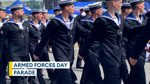 Armed Forces Day: 1,100 military personnel, veterans and cadets parade in Falmouth