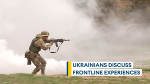 Ukrainian soldiers discuss experiences  of the frontline