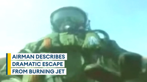 Gulf War airman recounts ejector seat escape from a burning jet