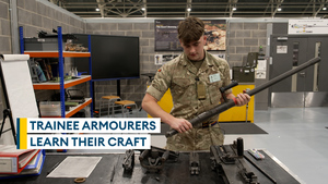 British Army's trainee armourers learn their craft