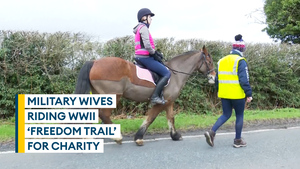 Military wives riding horses along historic WWII trail to raise money for charity