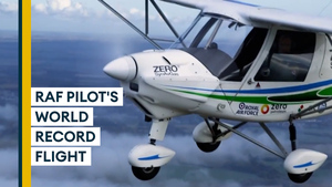 RAF test pilot's world record flight on 100% synthetic fuel