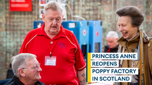 Princess Anne reopens newly refurbished Poppy Factory in Edinburgh