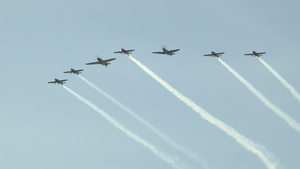 Spitfire And Hurricane Join Battle of Britain Day Flypast